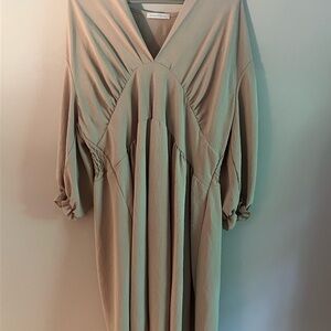 Chic Tan Long Sleeve Dress - Rome boutique find